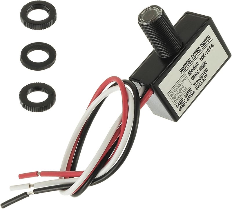 EPLZON 105V-130V AC Photocell Light Sensor Light Control Sensor Photoelectric Switch Dusk to Dawn Sensor with Automatic Illumination Detection Circuit for Outdoor Lighting Photoelectric Switch,1 Pack - Image 1